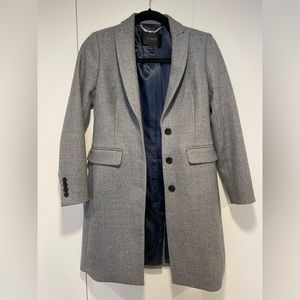 Jcrew grey wool coat 00P